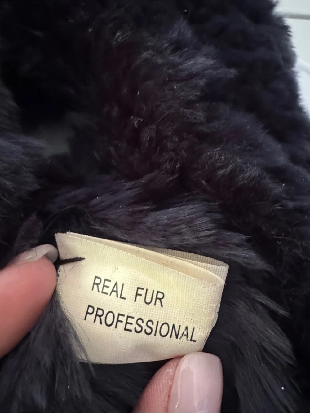 Plush Navy Rabbit Fur Collar for Women